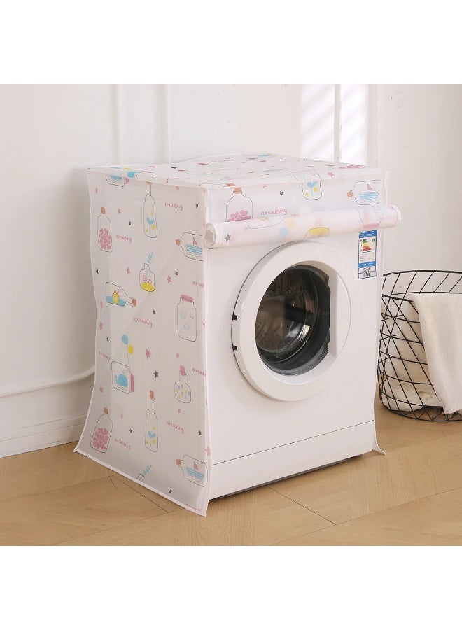 KITCHENOO Waterproof Front Load / Top Load Washing Machine Cover | PEVA Dustproof Protective Cover for 6kg, 6.5kg, 7kg & 7.5kg Fully Automatic Machines, Geometric Abstract - Image 1